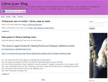 Tablet Screenshot of blog.librarylaw.com